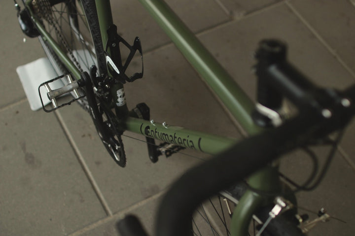 Rower przełajowy army green