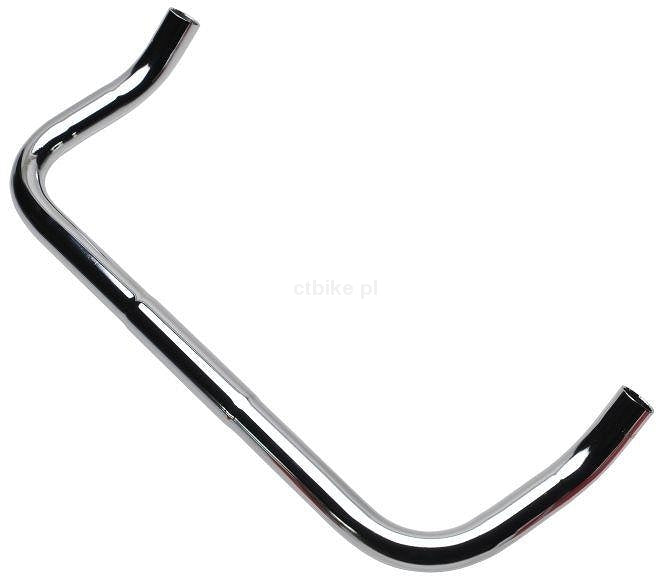 Kierownica bycze rogi 25,4x400 it - srebrna