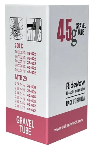Dętka TPU RideNow Light 45g Gravel / MTB 32-47mm presta 45mm