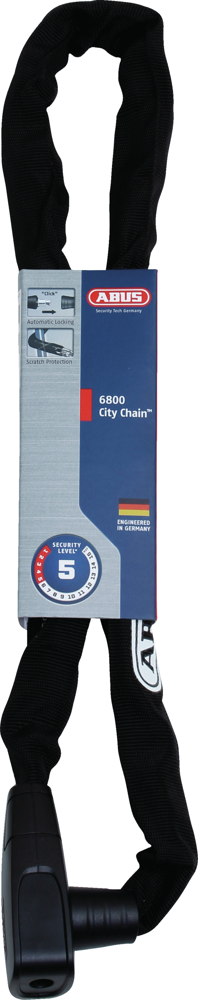 Zapięcie rowerowe ABUS 6800/85 łańcuch - czarny