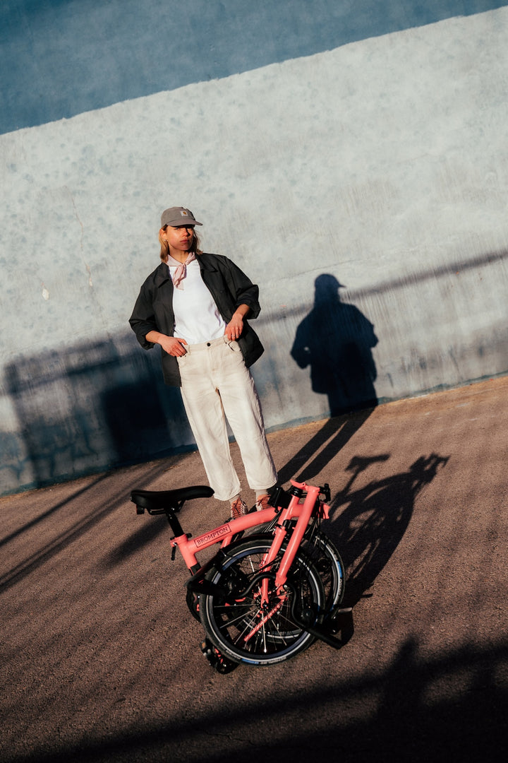 Brompton C-line Explore M12L flamingo pink