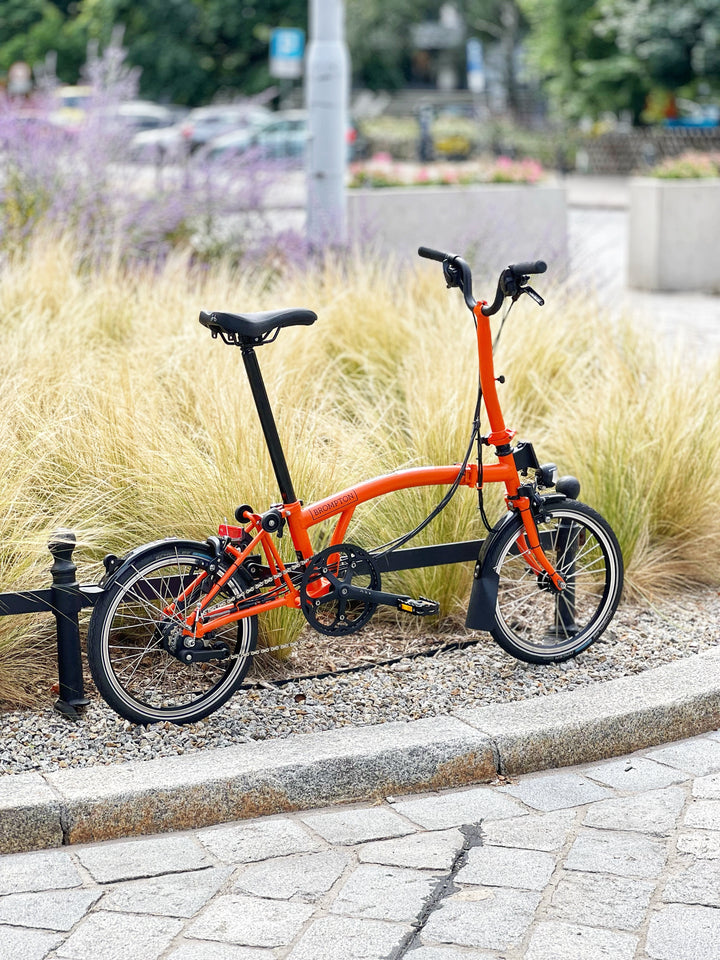 Brompton C-line Explore M6L Sunset Orange (Dynamo w piaście/Brooks)