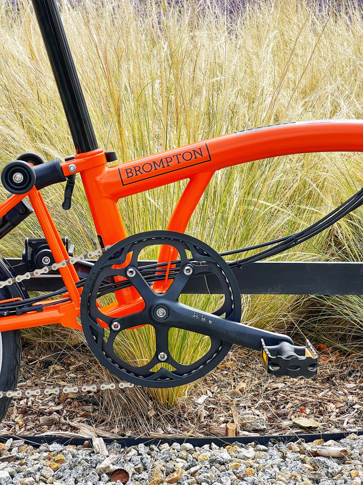 Brompton C-line Explore M6L Sunset Orange (Dynamo w piaście/Brooks)
