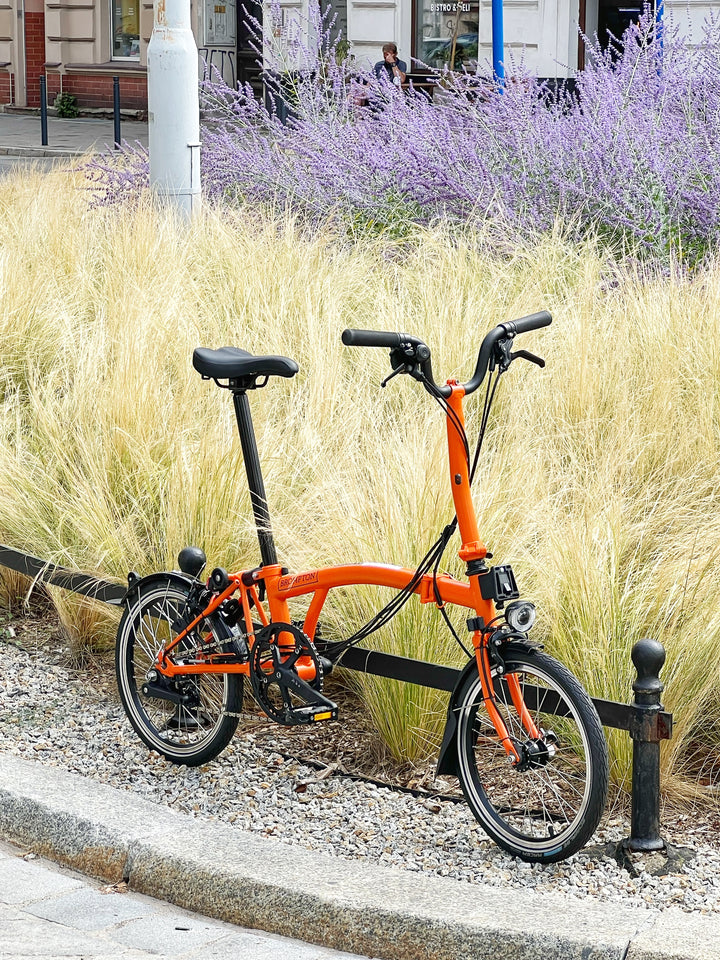 Brompton C-line Explore M6L Sunset Orange (Dynamo w piaście/Brooks)