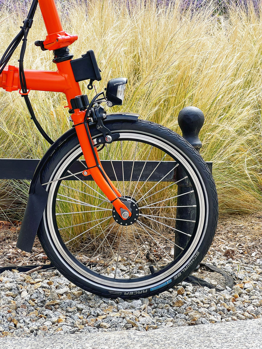 Brompton C-line Explore M6L Sunset Orange (Dynamo w piaście/Brooks)