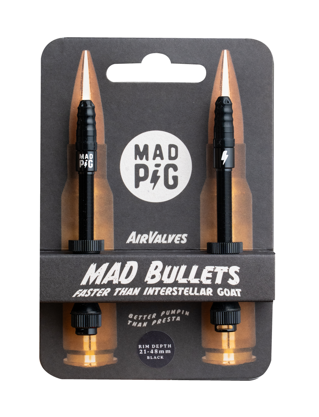 Wentyle Tubeless Mad Pig Mad Bullets 21-48mm Black