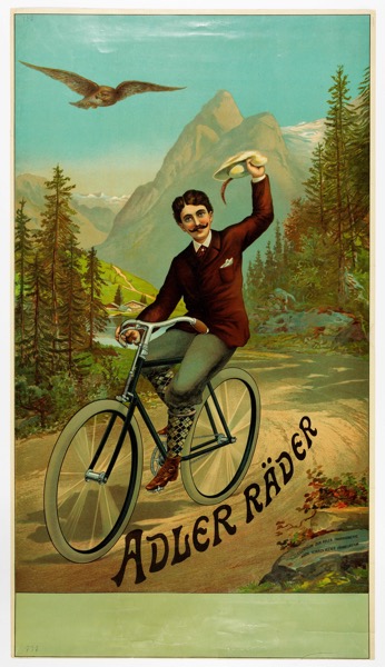 Historia roweru, plakat rowerowy
